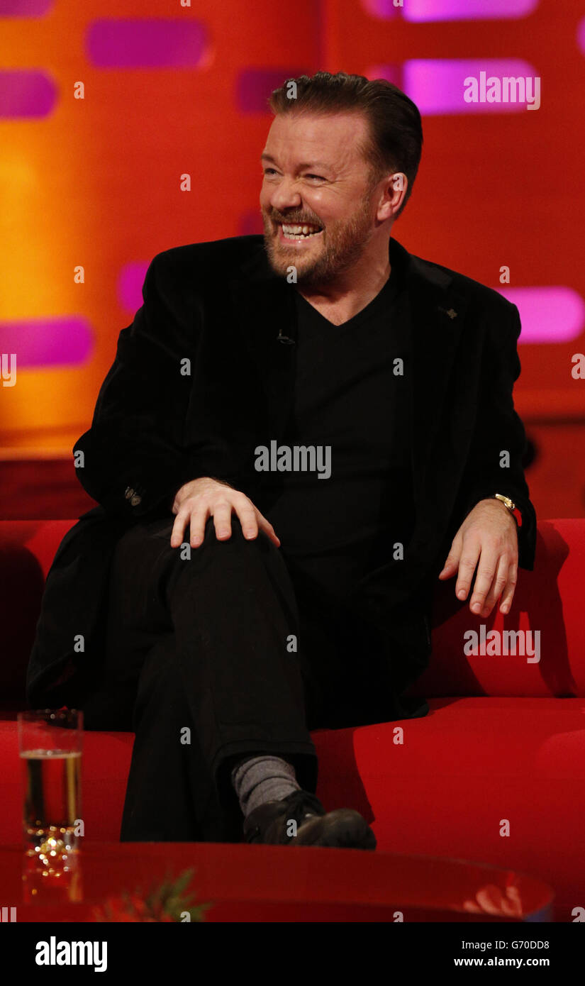 Ricky Gervais during the filming of the Graham Norton Show at the