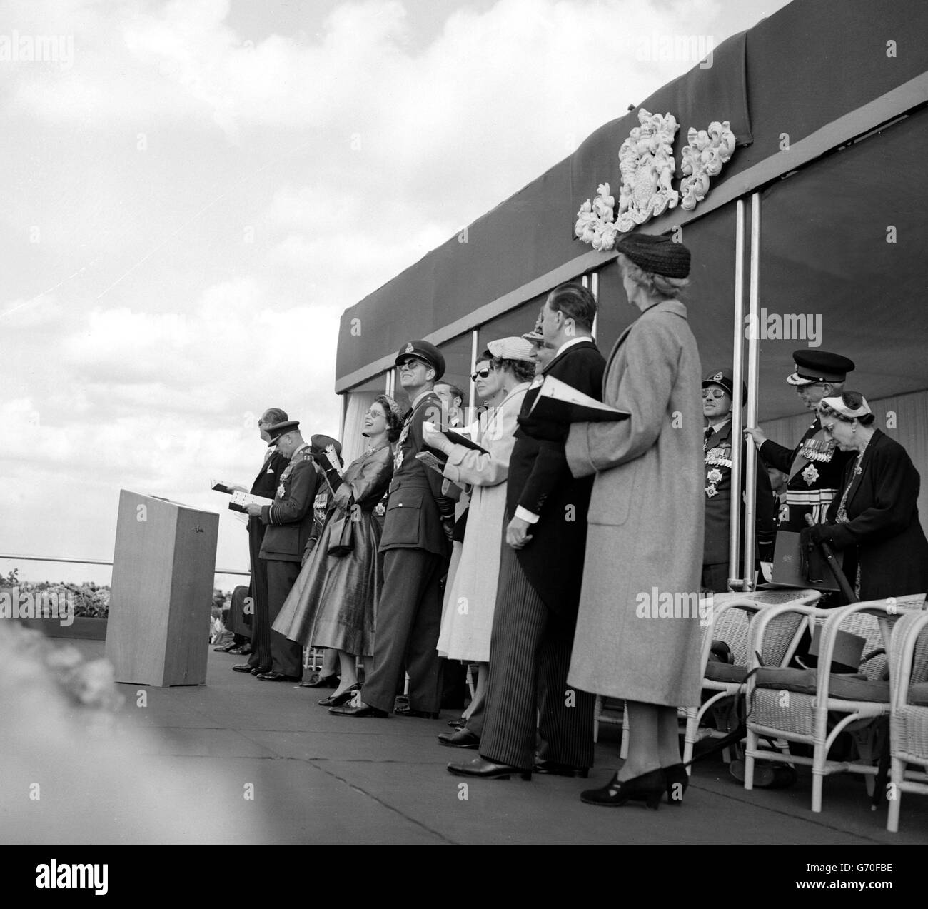 Royal air force coronation review Black and White Stock