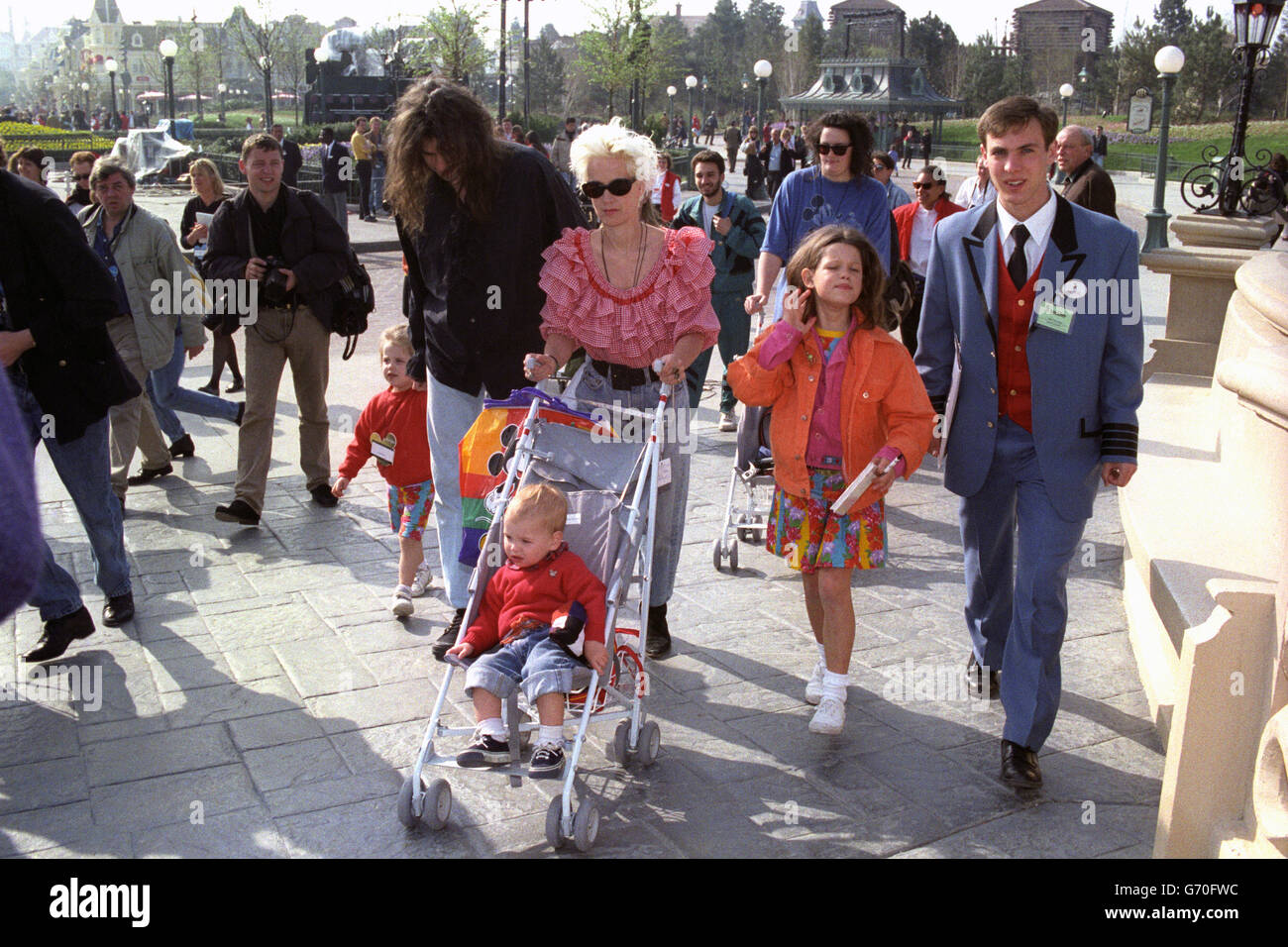 News - Euro Disney Resort - Bob Geldof and Paula Yates - France Stock
