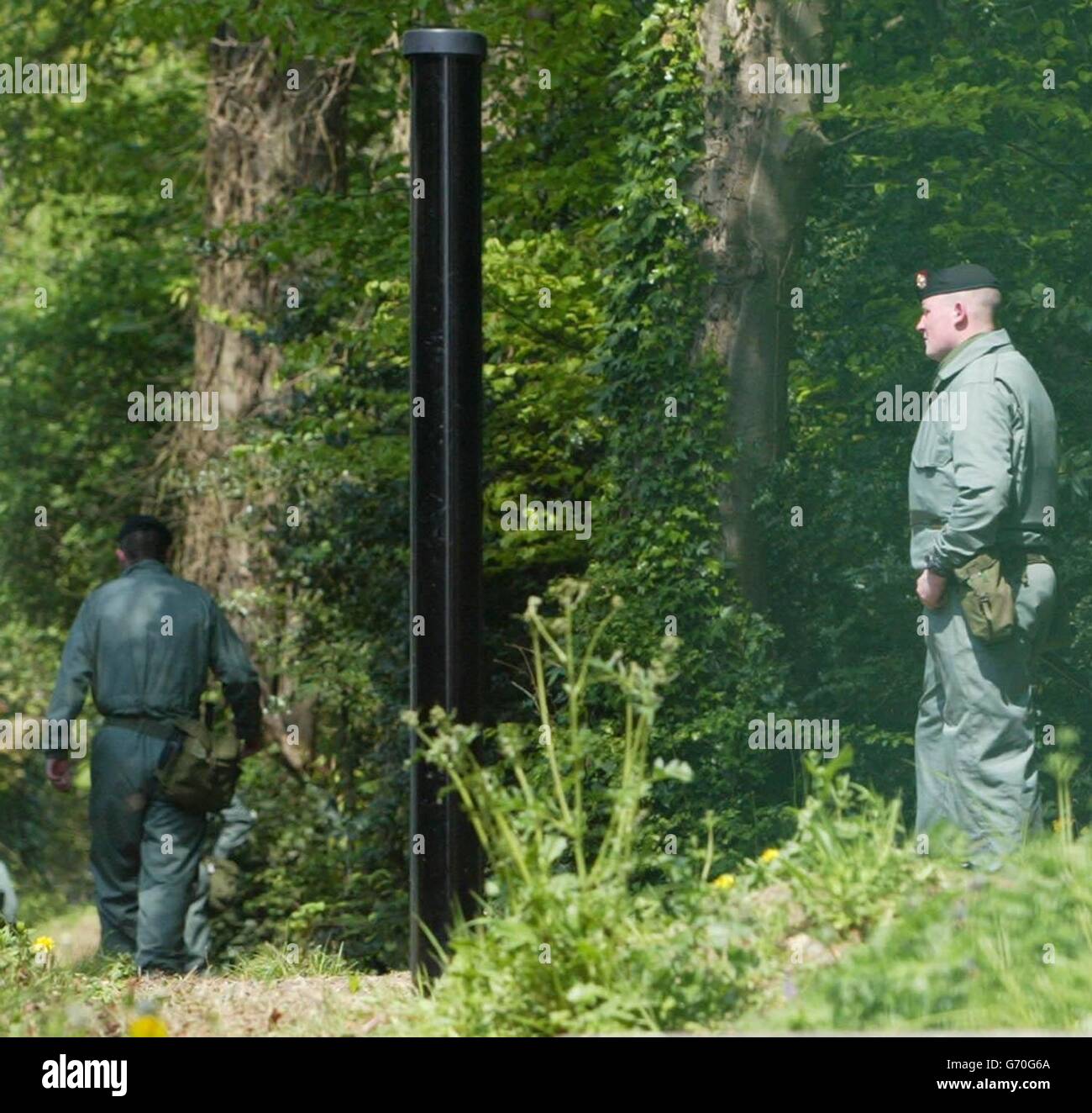 Soldiers stand Guard at Phoenix Park, Dublin, Ireland for the EU