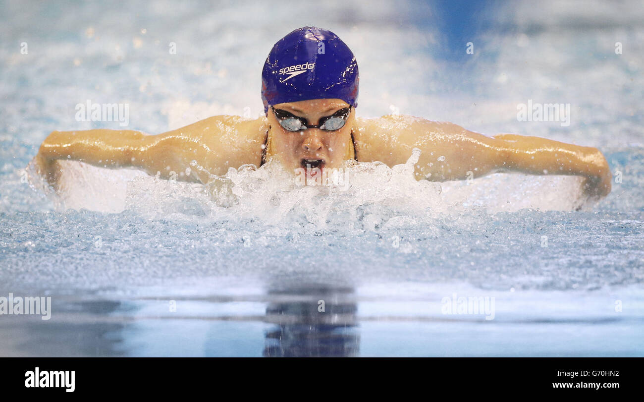 Siobhan-Marie O'Connor competes in the Womans Open 200m IM heats, during the 2014 British Gas Swimming Championships at Tollcross International Swimming Centre, Glasgow. Stock Photo
