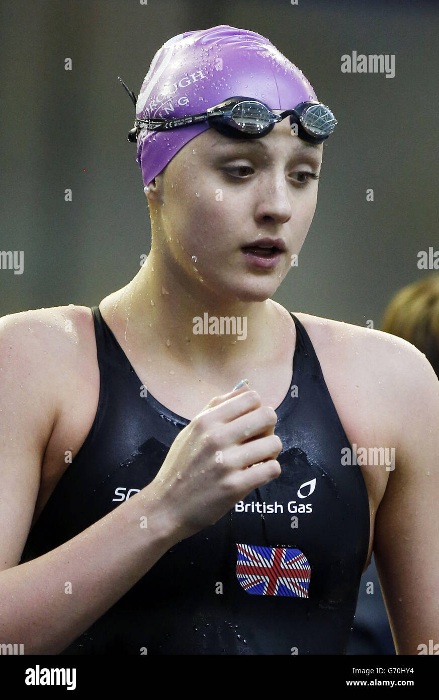 Molly Renshaw during the 2014 British Gas Swimming Championships at Tollcross International Swimming Centre, Glasgow. Stock Photo