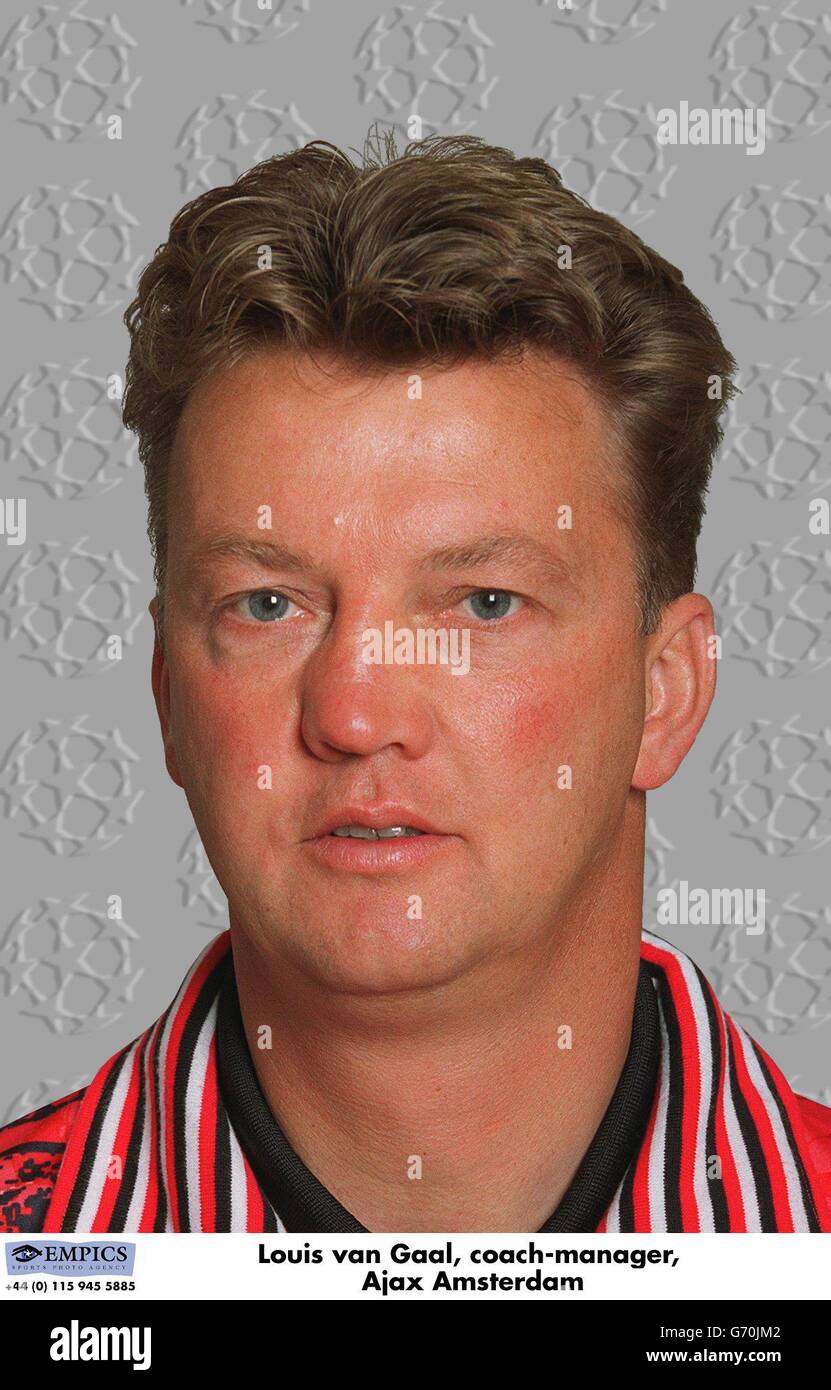 Louis van Gaal, coach-manager, Ajax Amsterdam. UEFA Champions League 1996/7 - Soccer. Stock Photo