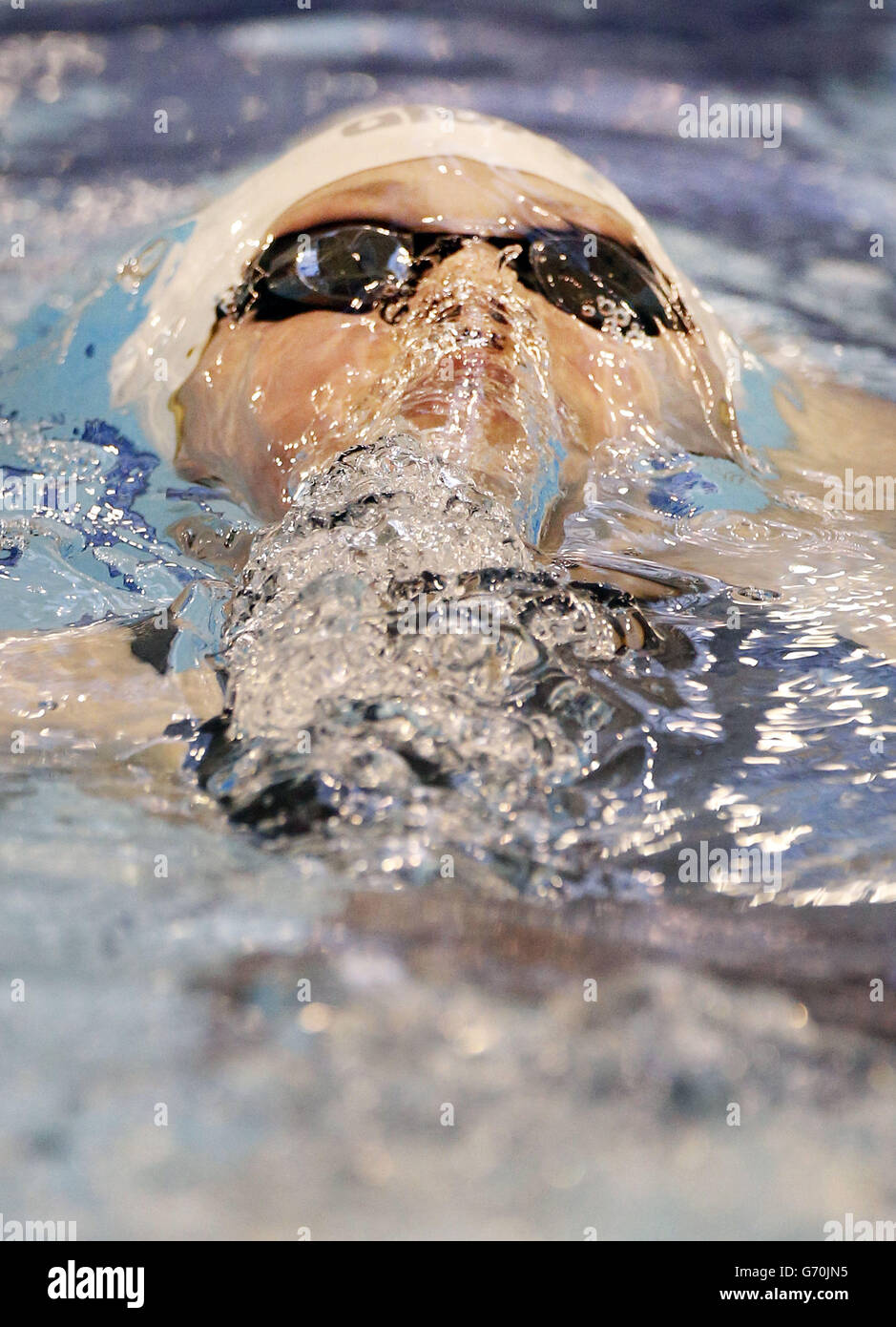 Hannah Miley competes in the Womens Open 200 IM, during the 2014 British Gas Swimming Championships at Tollcross International Swimming Centre, Glasgow. Stock Photo