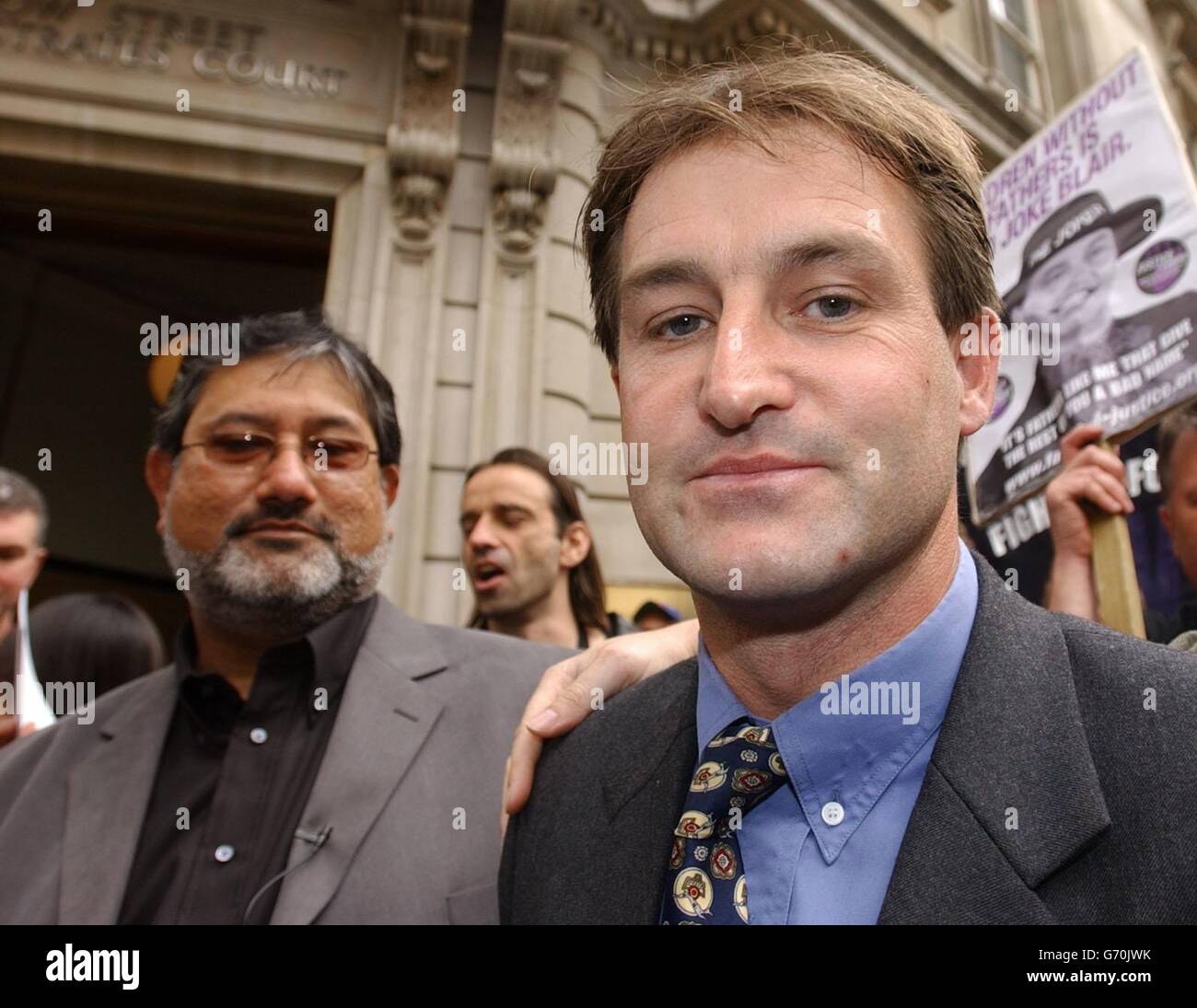 Guy Harrison outside Bow Street Magistrates Court in London, where he