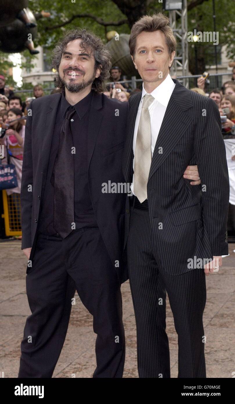 Director Alfonso Cuaron and Gary Oldman arrive for the UK premiere