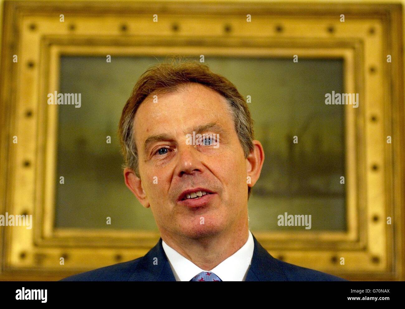 Tony Blair Iraq Leadership Speech Stock Photo - Alamy