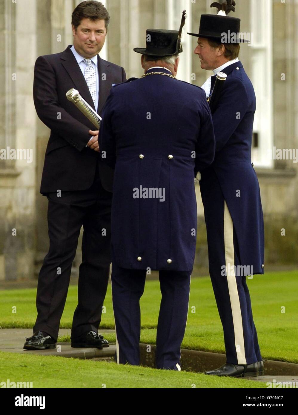 Michael Fawcett, during a garden party at the Palace of Holyrood house