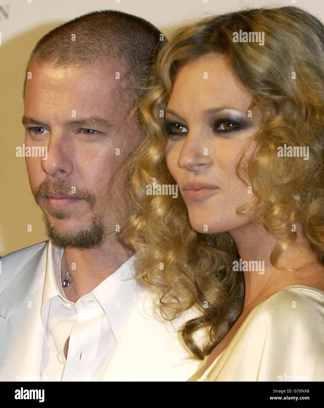 Alexander McQueen and Kate Moss - Black Fashion Show Stock Photo