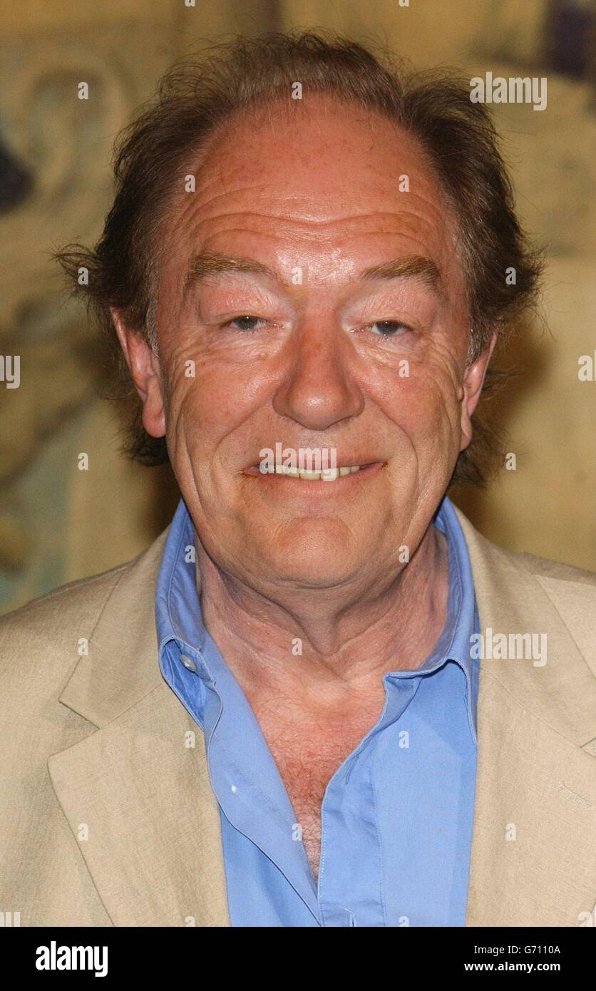 Sir Michael Gambon (who plays Albus Dumbledore) poses for photographers during a photocall to promote the new Harry Potter movie 'Harry Potter and the Prisoner of Azkaban' at The Gladstone Library in central London. Stock Photo