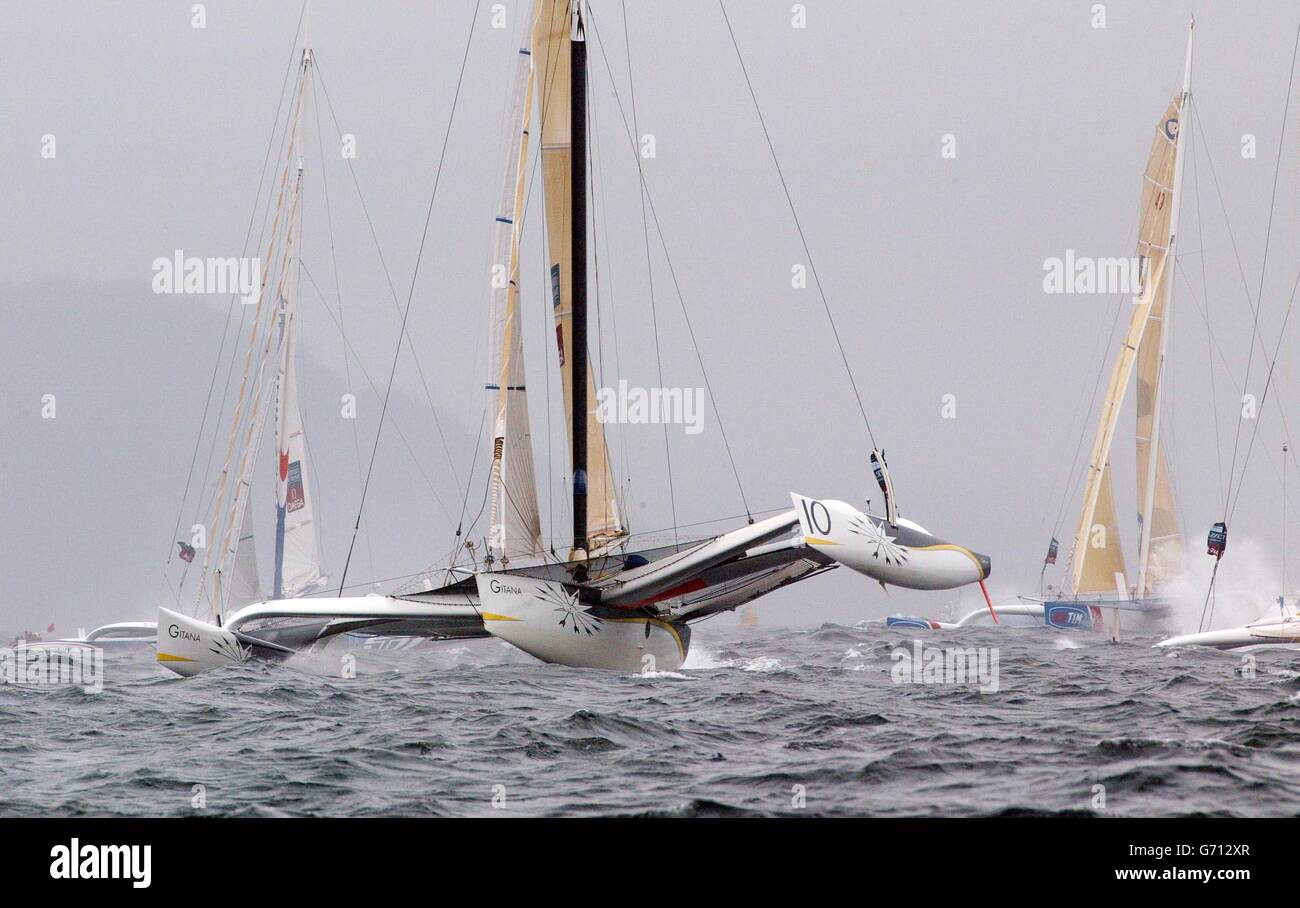 Transat yacht race Stock Photo