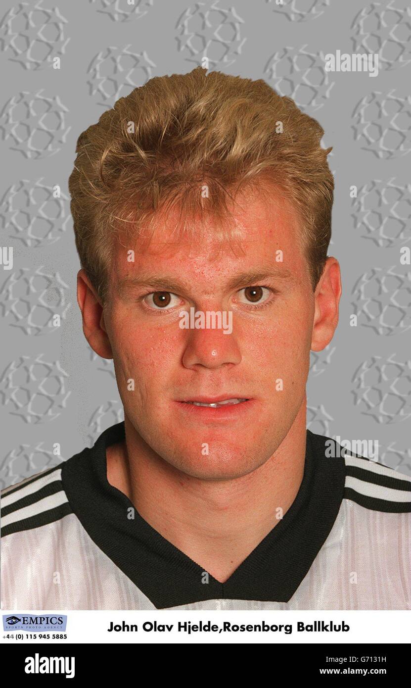 John Olav Hjelde,Rosenborg BallklubrRestricted Sydication of UCL Portraits Strictly r Stock Photo