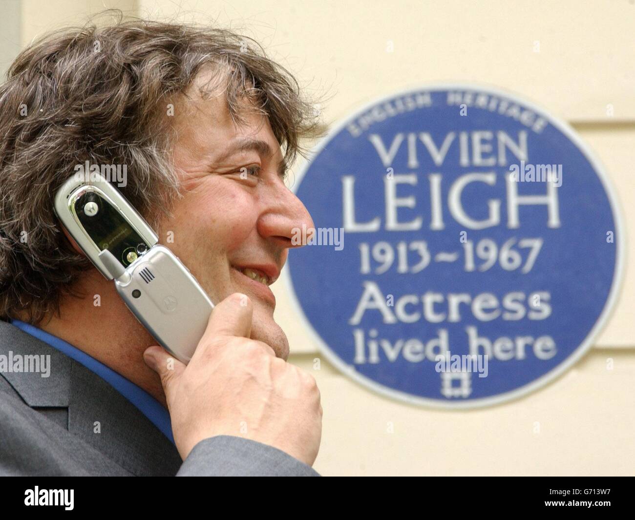 Stephen Fry Handheld History Stock Photo