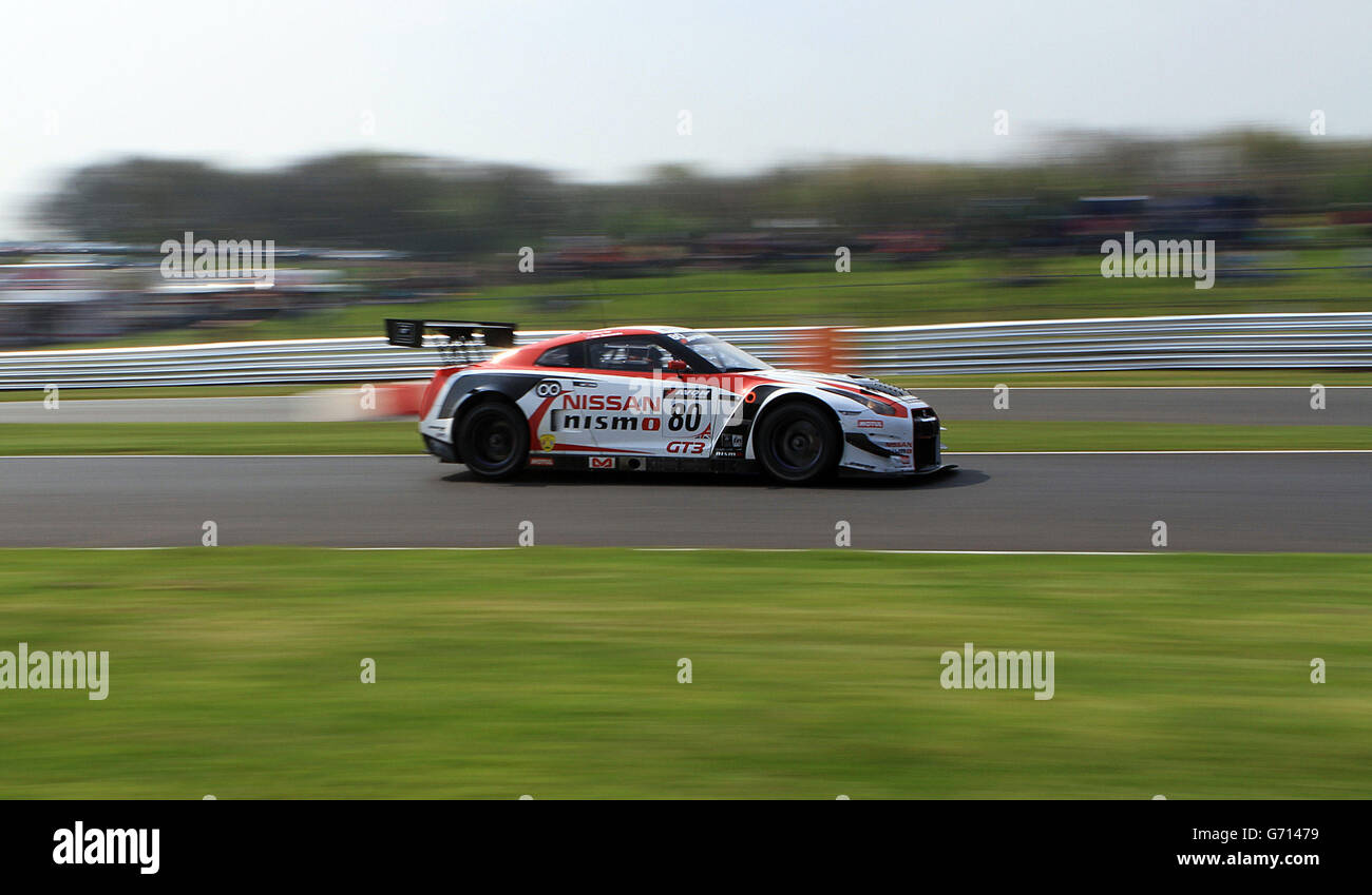 Motor Racing - Avon Tyres British GT Championship - Races 1 and 2 - Oulton Park. Nissan GT Academy Team's Sir Chris Hoy during Race One of the Avon Tyres British GT Championship at Oulton Park, Cheshire. Stock Photo