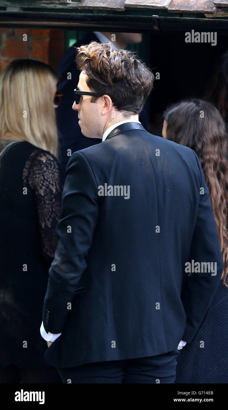 Nick Grimshaw arrives at St Mary Magdalene and St Lawrence Church in