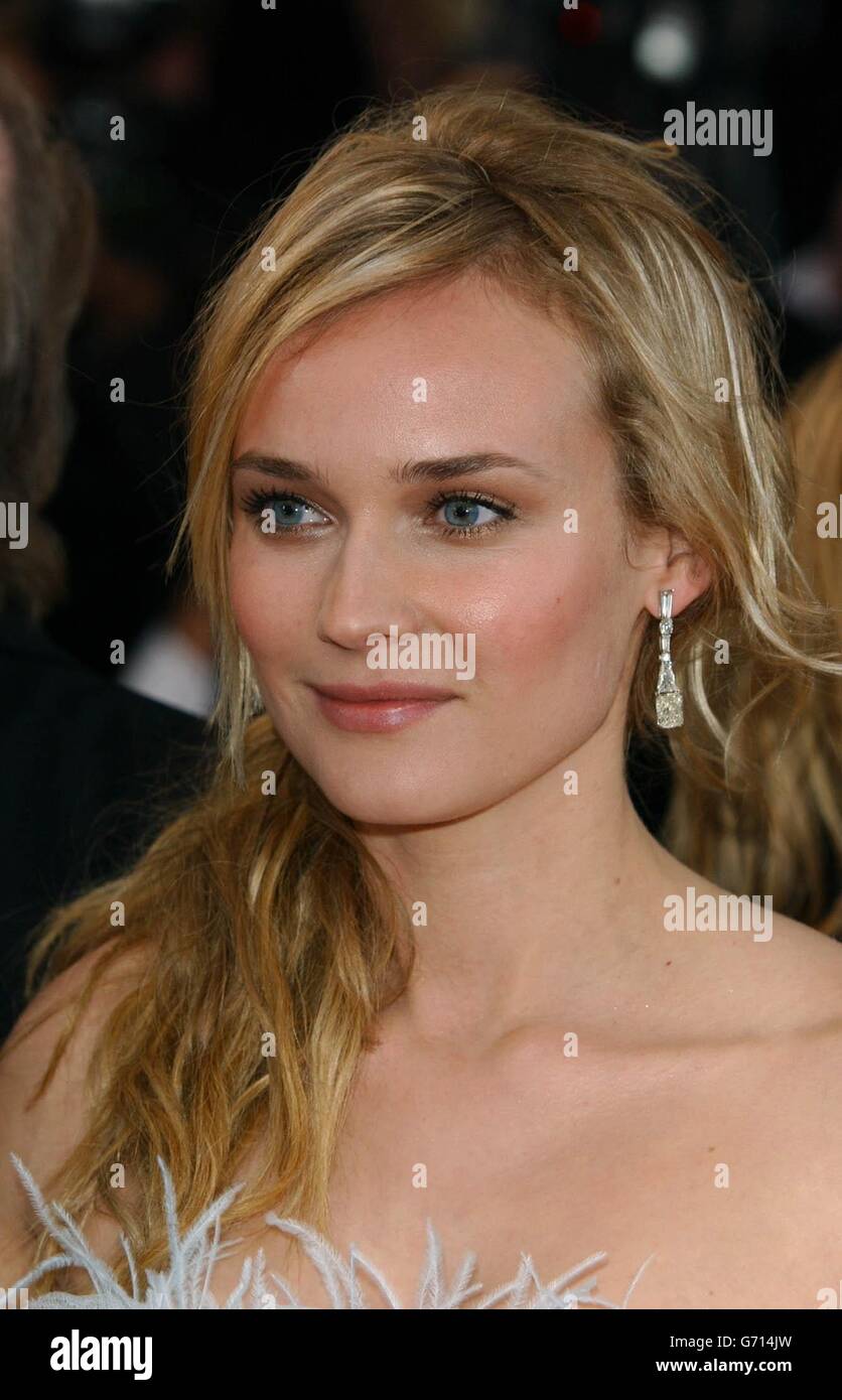 Star of the film Diane Kruger arrives for the premiere of Troy, at the Palais de Festival during the 57th Cannes Film Festival in France. Stock Photo