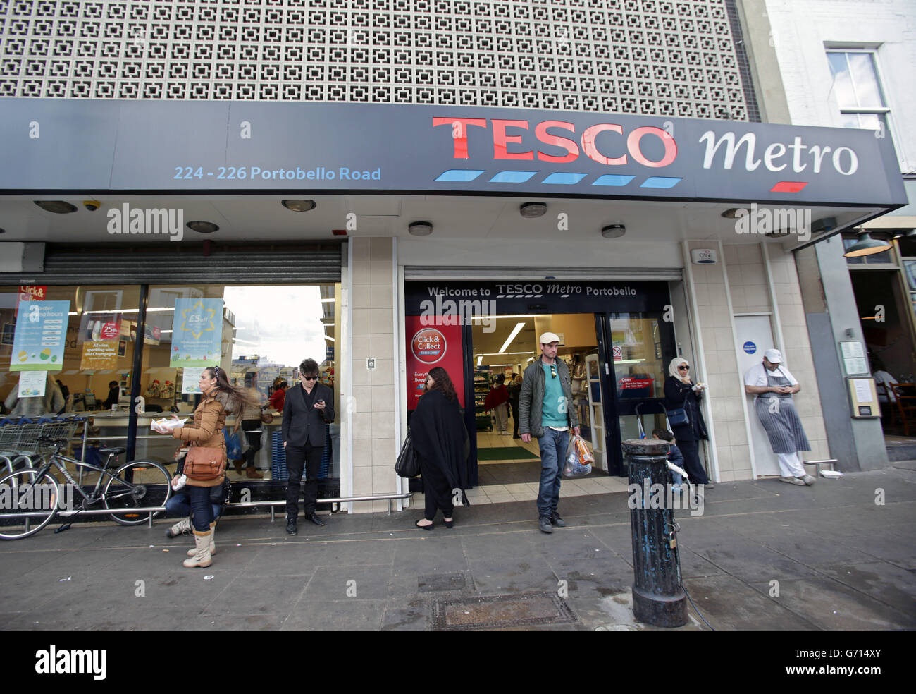 A Tesco Metro off Portobello Road in Notting Hill, London Stock Photo