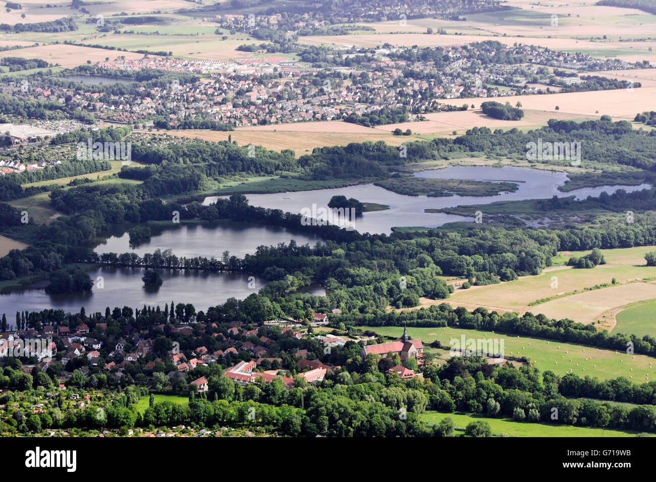 Nature reserve Riddagshausen ponds, Brunswick, Lower Saxony, Germany / Braunschweig, Riddagshäuser Teiche Stock Photo
