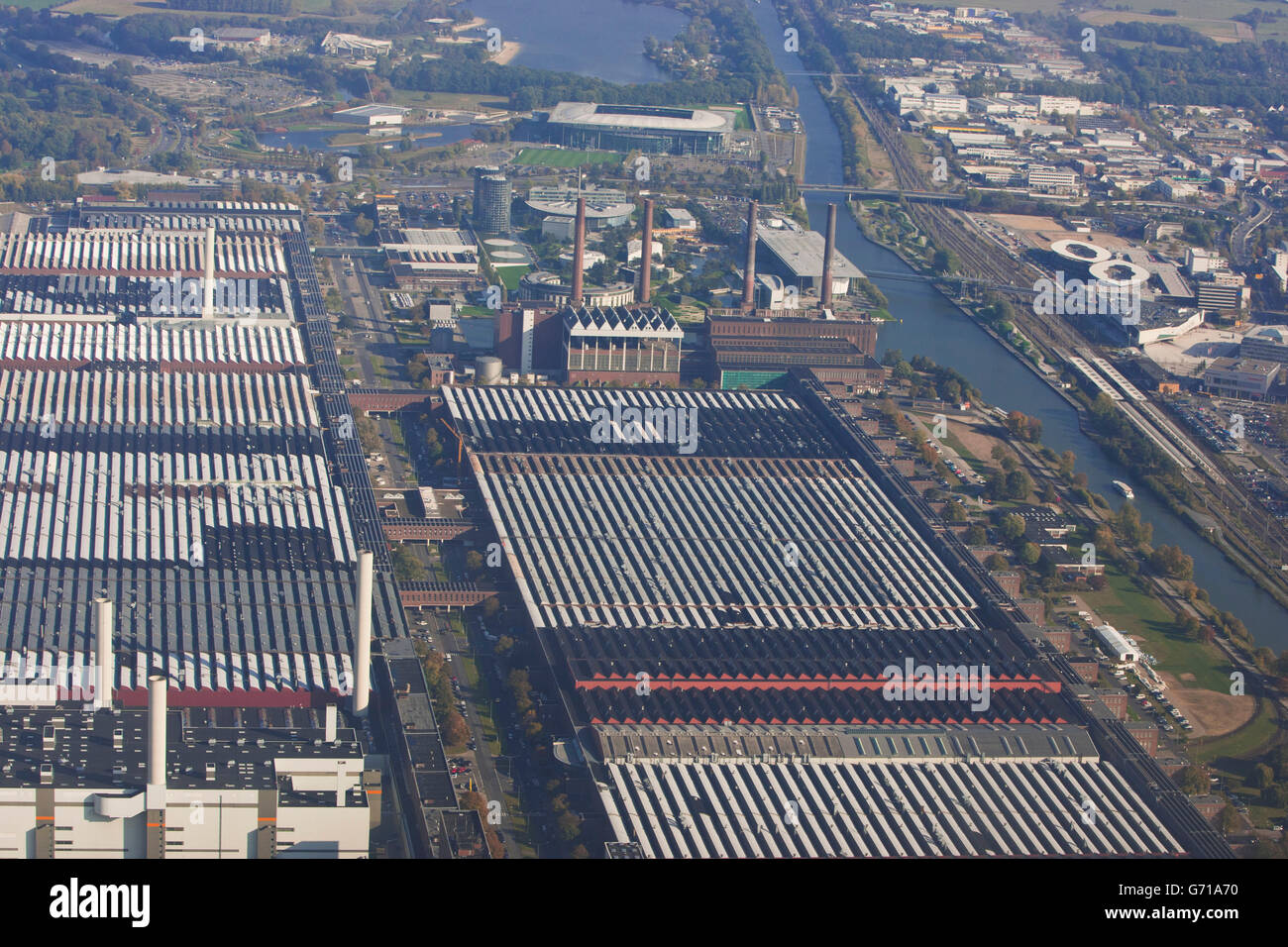 Volkswagen factory, Wolfsburg, Lower Saxony, Germany / VW Stock Photo Alamy