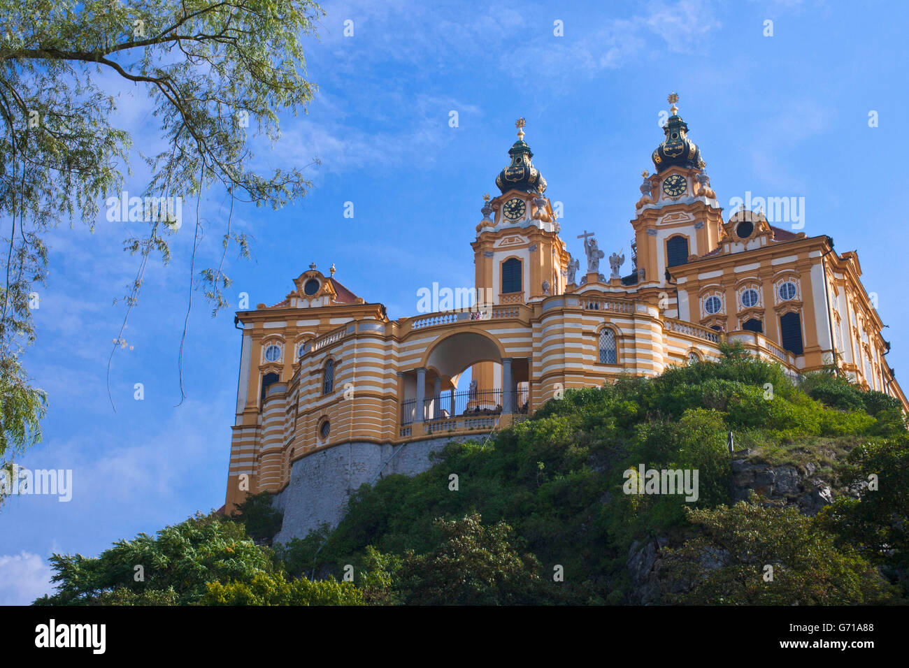Melk Abbey, Benedictine abbey, Melk, Wachau, Lower Austria, Austria Stock Photo