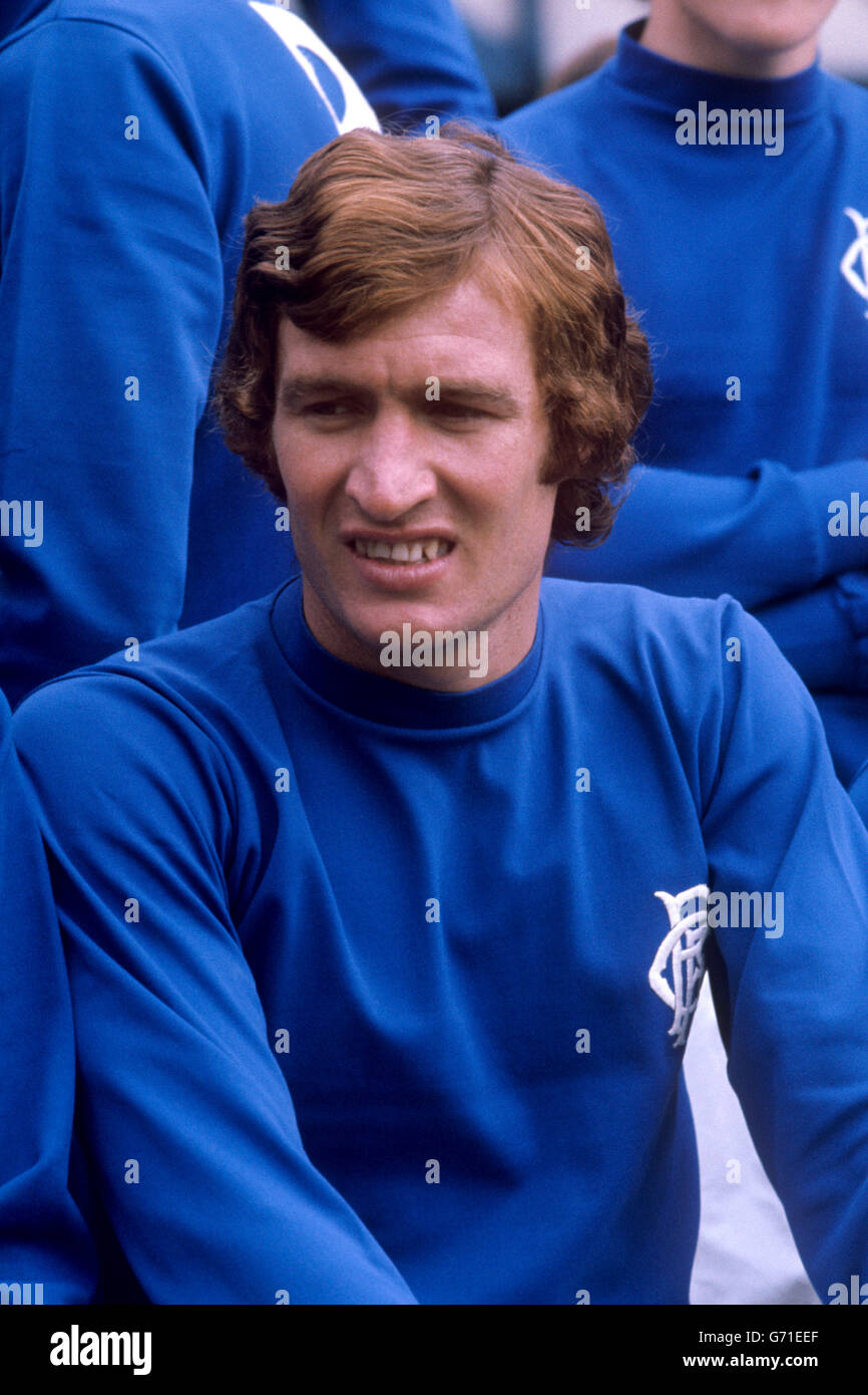 Soccer Rangers FC Photocall Sandy Jardine Ibrox Stadium Stock