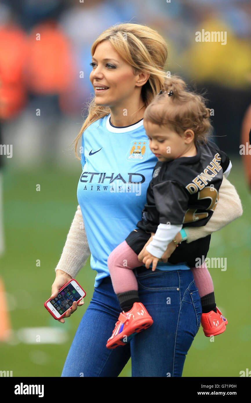Evangelina Anderson, wife of Manchester City's Martin Demichelis Stock Photo