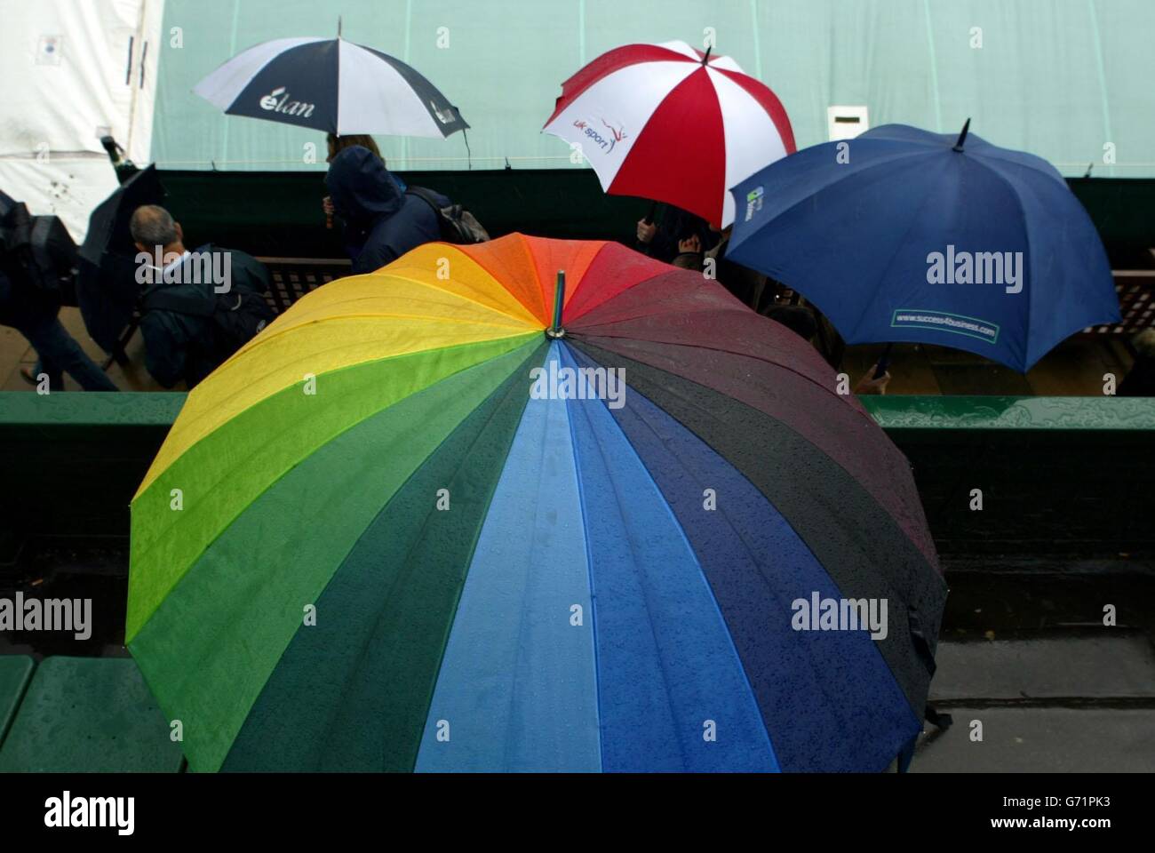 Raining at Wimbledon Stock Photo