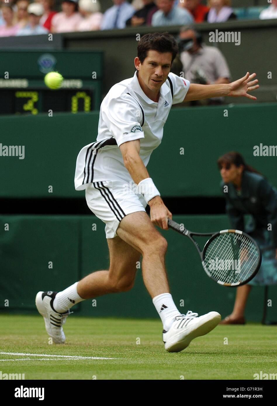 Tim Henman v Ivo Heuberger Stock Photo Alamy