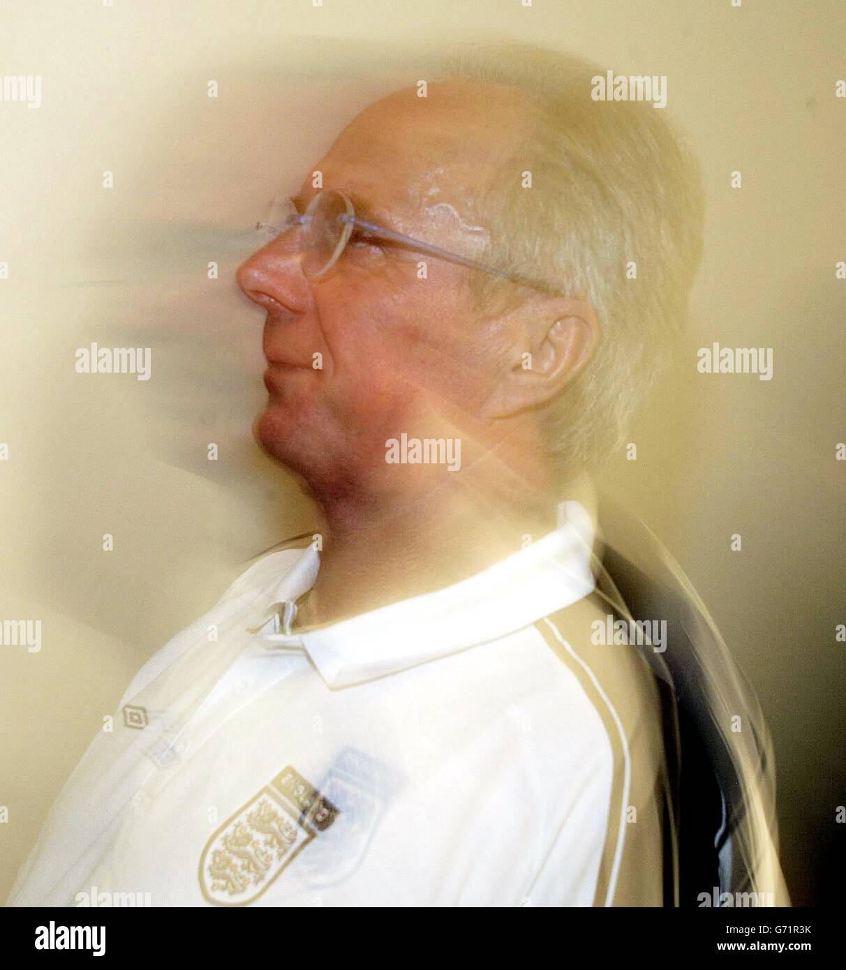 England manager Sven-Goran Eriksson arrives for a press conference at ...