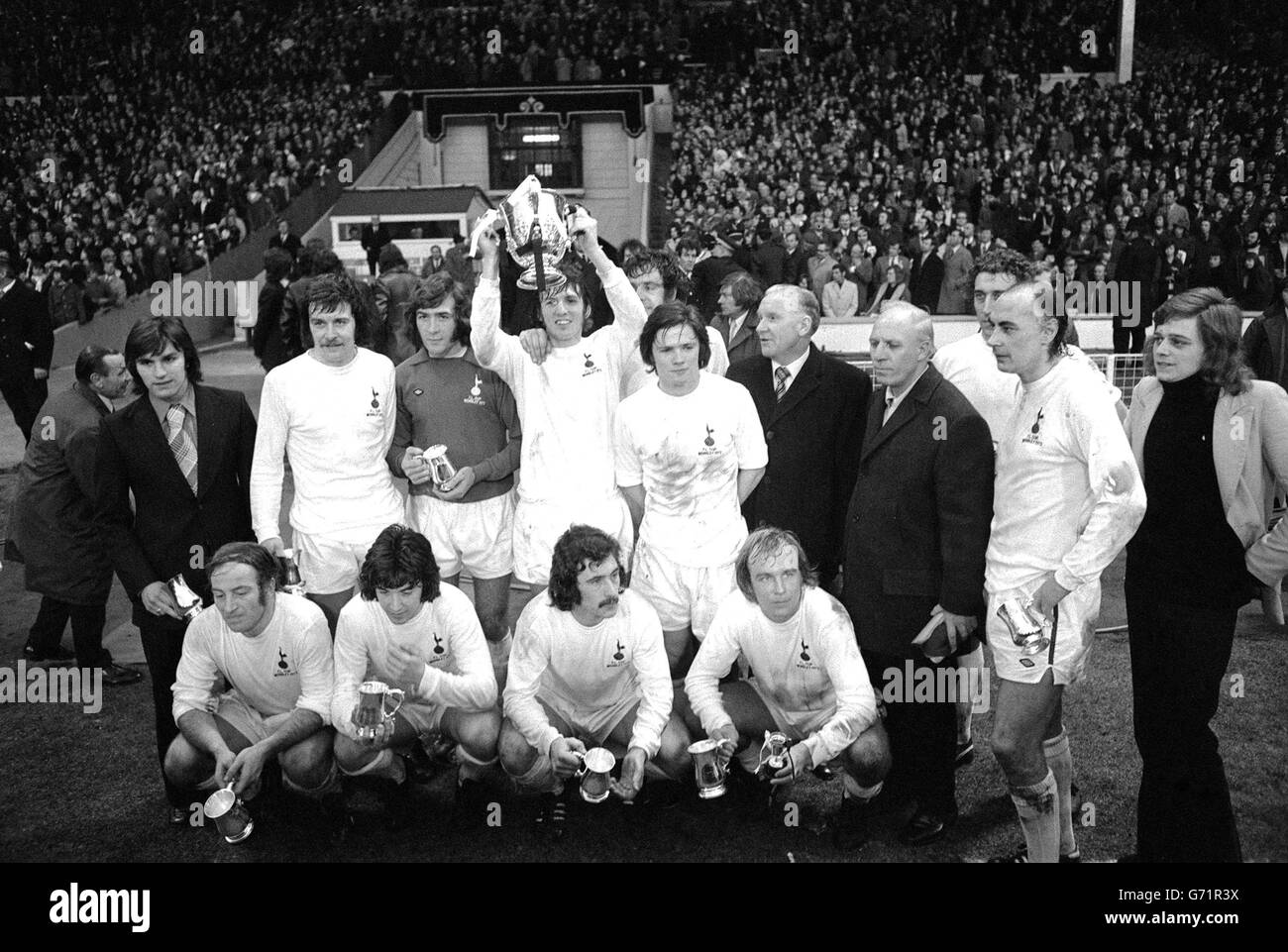 Tottenham win the League Cup Final 1973 Stock Photo