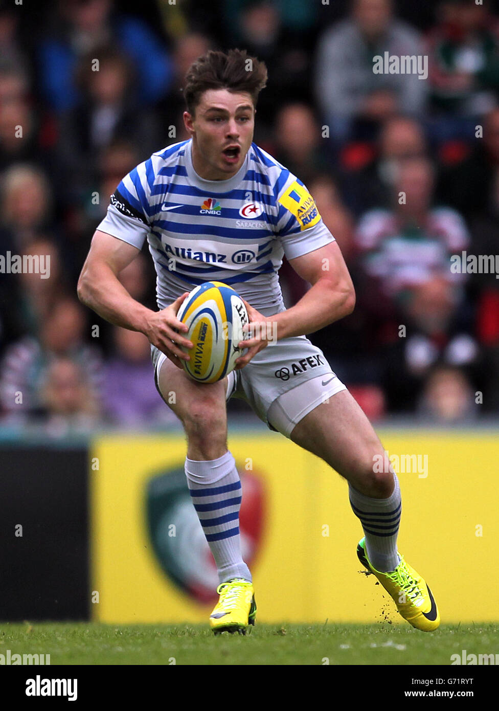 Rugby Union - Aviva Premiership - Leicester Tigers v Saracens - Welford Road Stock Photo