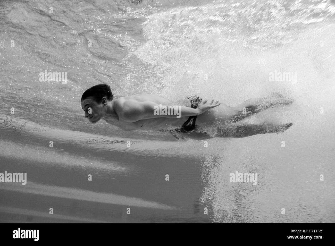 Springboard diving Black and White Stock Photos & Images - Alamy