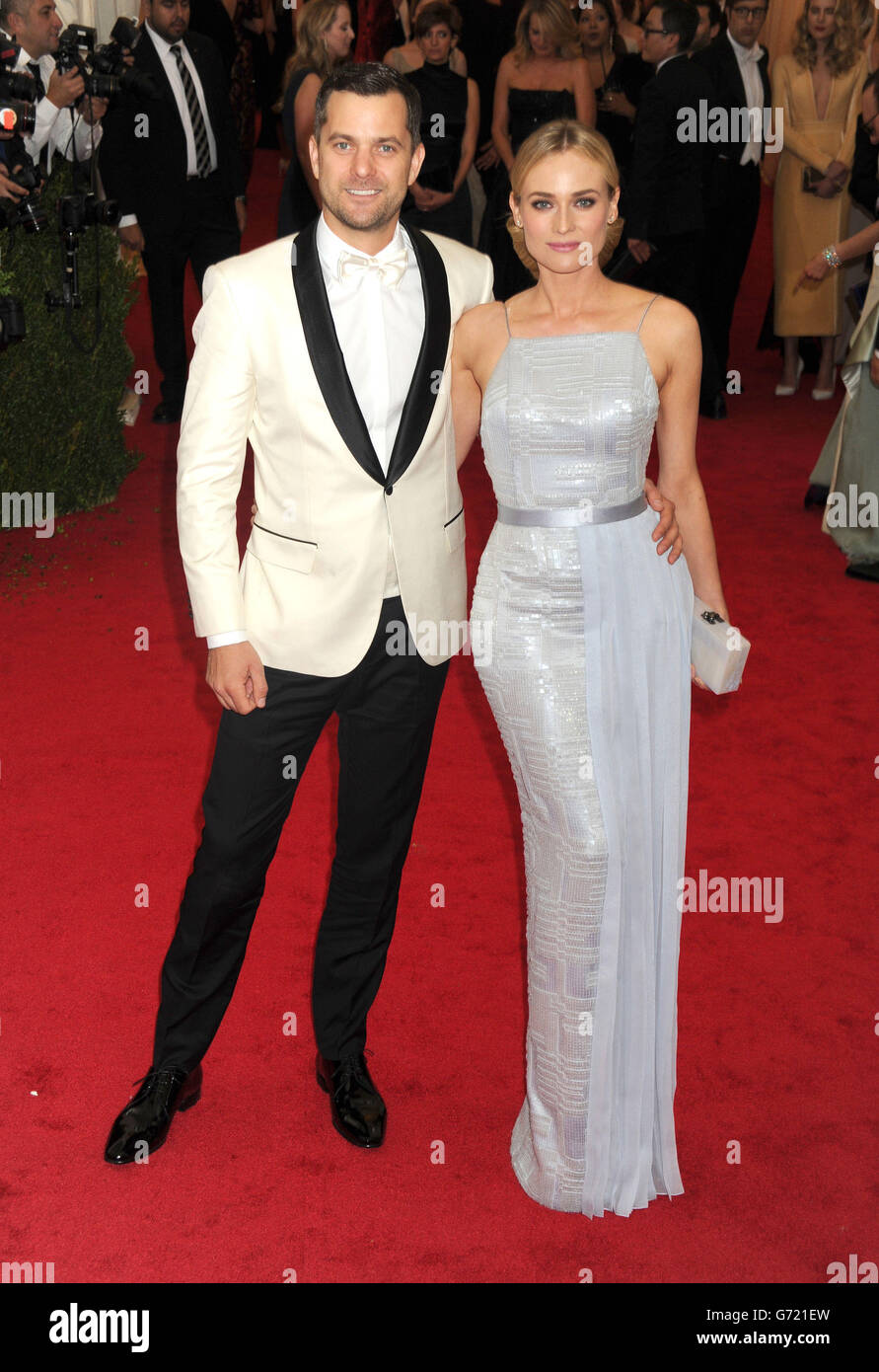 Joshua Jackson and Diane Kruger arriving at the Met Gala event at the