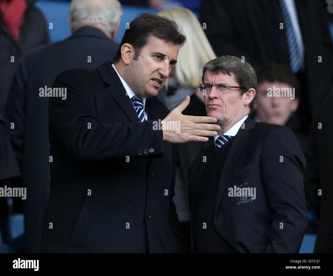 Manchester City Executive Brian Marwood Right With Chief Executive Officer Ferran Soriano Stock Photo Alamy
