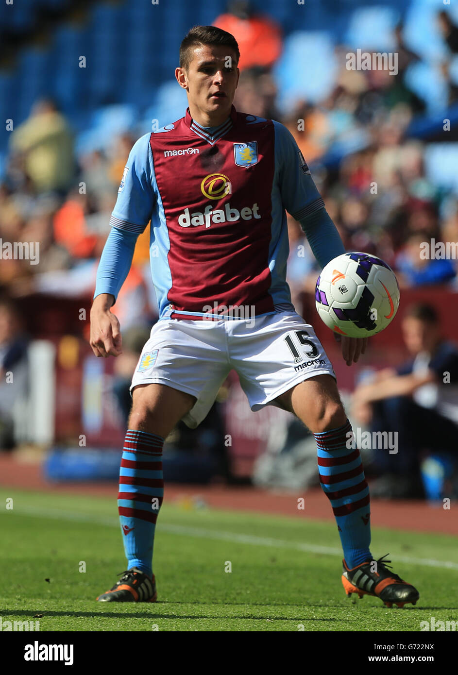 Soccer - Barclays Premier League - Aston Villa v Hull City - Villa Park. Ashley Westwood, Aston Villa Stock Photo