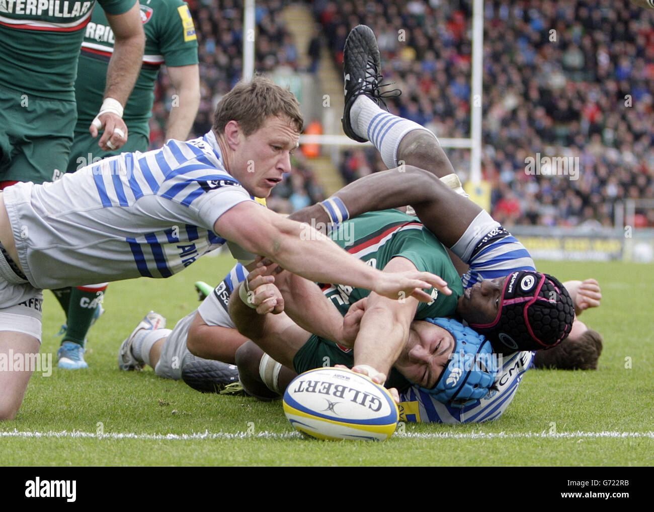 Rugby Union - Aviva Premiership - Leicester Tigers v Saracens - Welford Road Stock Photo