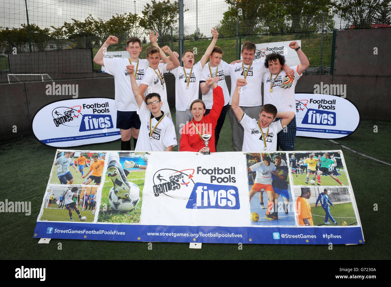Runners up from North Prospect Just Football Project during the