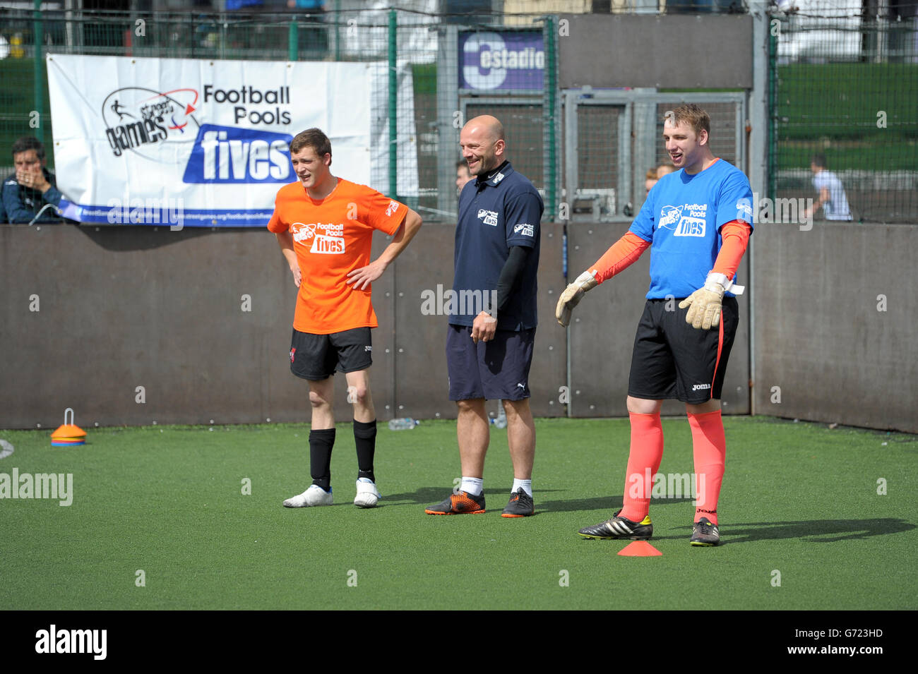 Soccer StreetGames Football Pools Fives Goals Plymouth Stock Photo