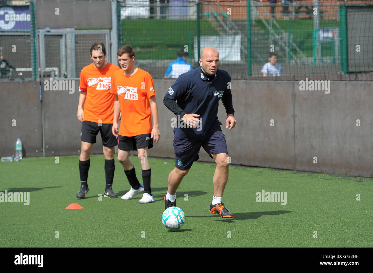 Soccer StreetGames Football Pools Fives Goals Plymouth Stock Photo