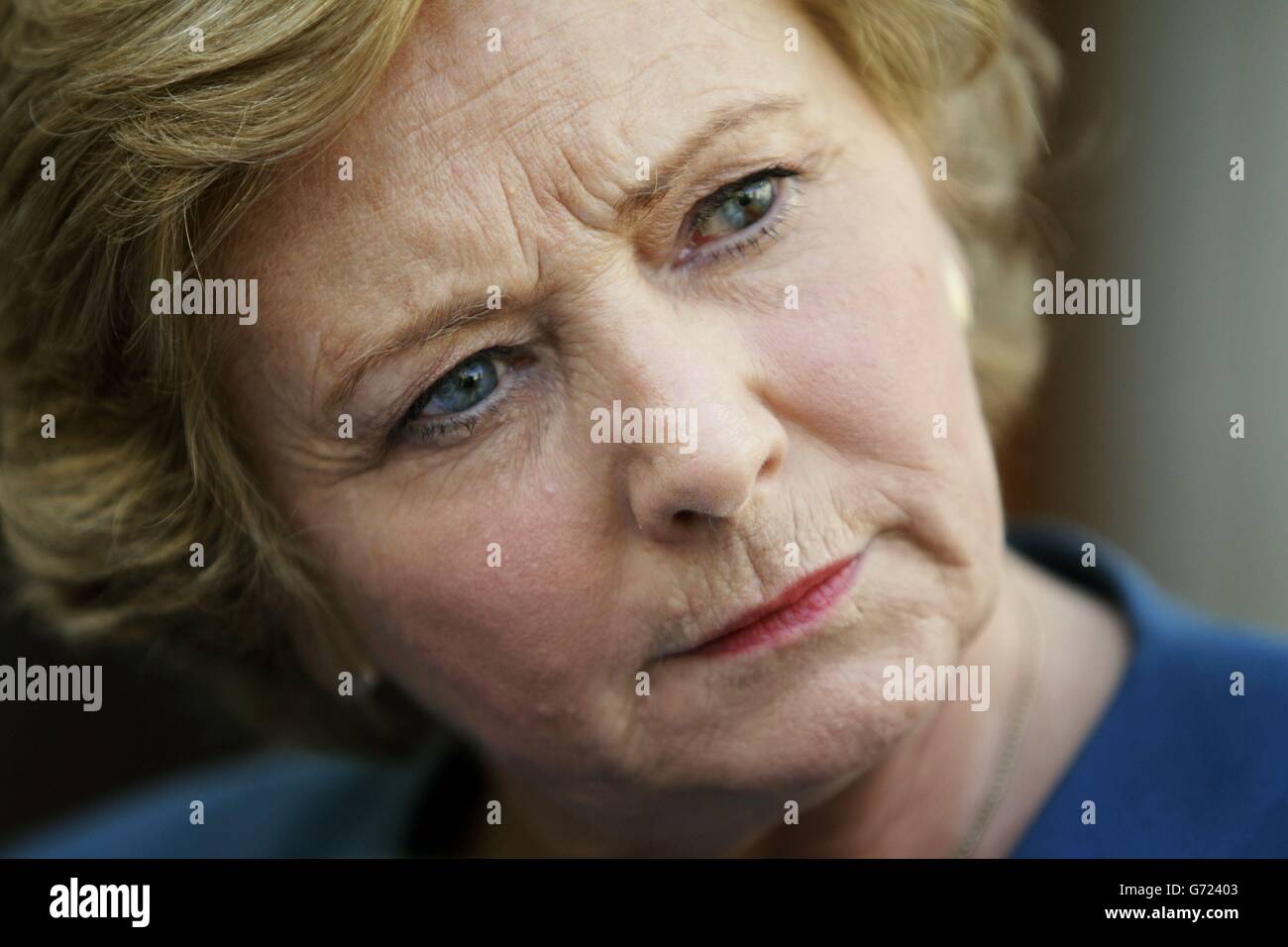 Newly appointed Justice Minister Frances Fitzgerald speaking to the media at Government Buildings, Dublin. Stock Photo