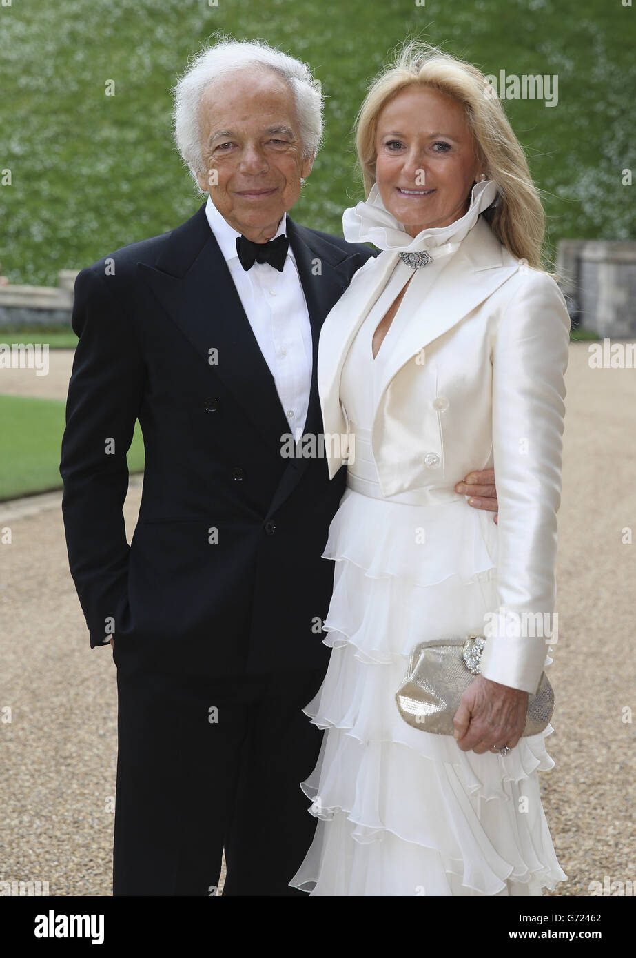 Ralph Lauren and Ricky Anne Loew-Beer arrive for a dinner to celebrate the  work of The Royal Marsden hosted by the Duke of Cambridge at Windsor Castle  Stock Photo - Alamy