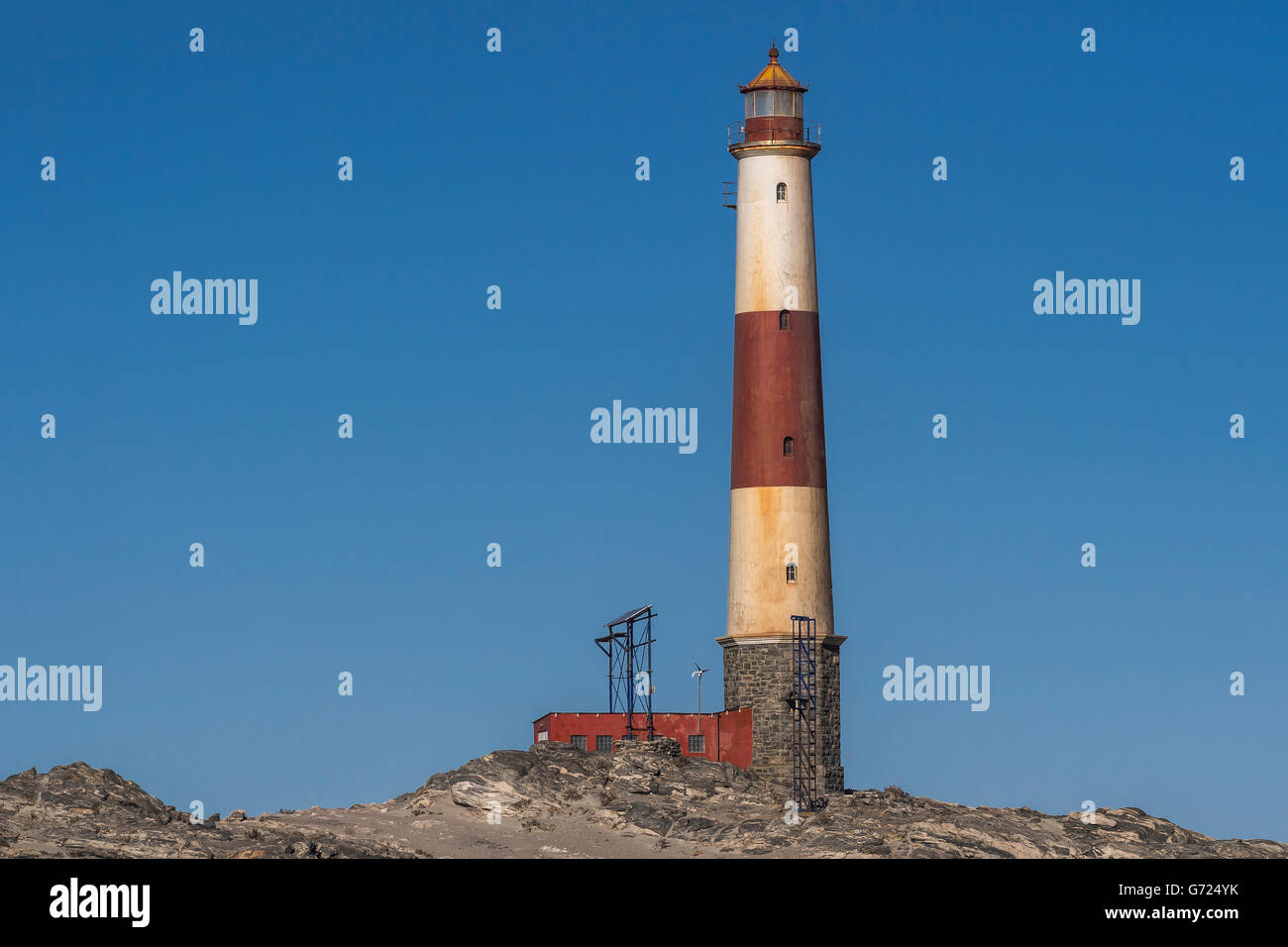 Lighthouse, Diaz Point, Lüderitz, Diamond Coast Nature Reserve, Karas Region, Namibia Stock Photo