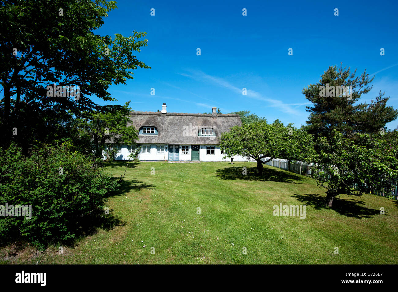 House in Sonderho, Fanø, Fano island, Denmark, Scandinavia, Europe