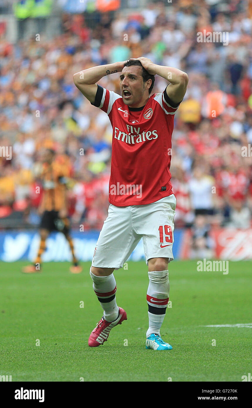 Soccer - FA Cup - Final - Arsenal v Hull City - Wembley Stadium. Santi Cazorla, Arsenal Stock Photo
