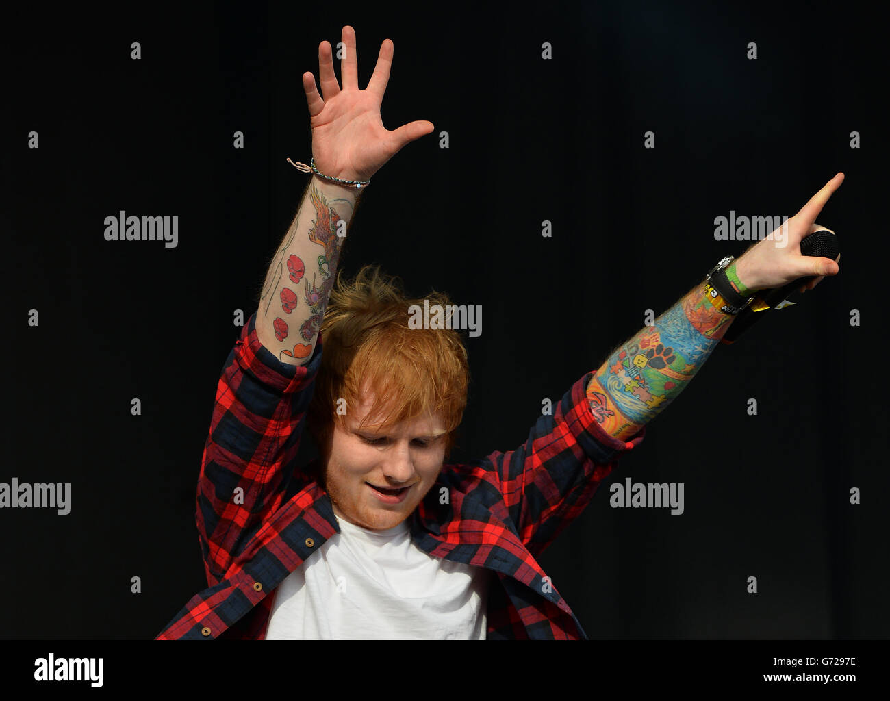 BBC Radio 1 Big Weekend - Glasgow. Ed Sheeran performing during the ...