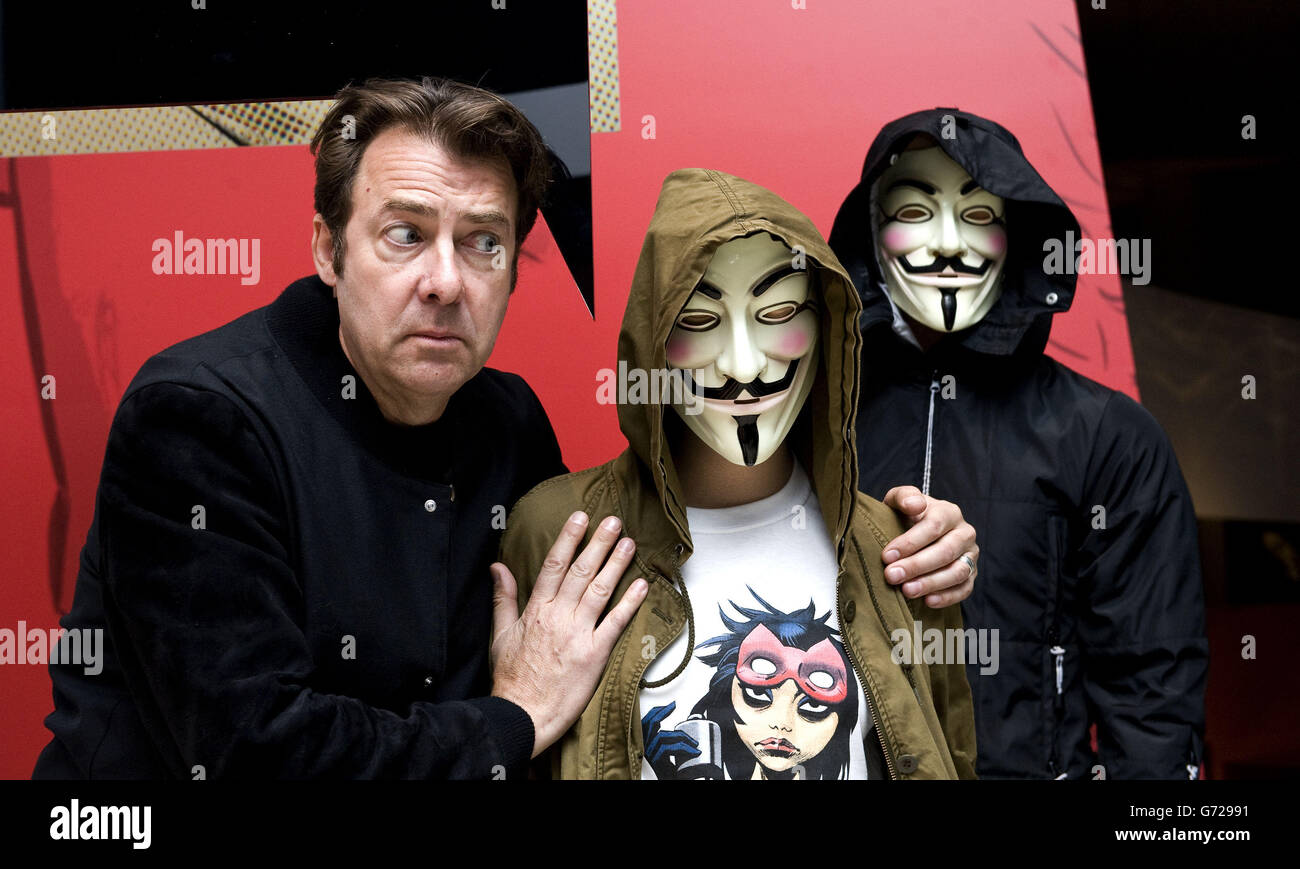 Jonathan Ross attending the launch party for the Comics Unmasked exhibition at the British Library, London, as it celebrates the literary contribution of the comic world. Stock Photo