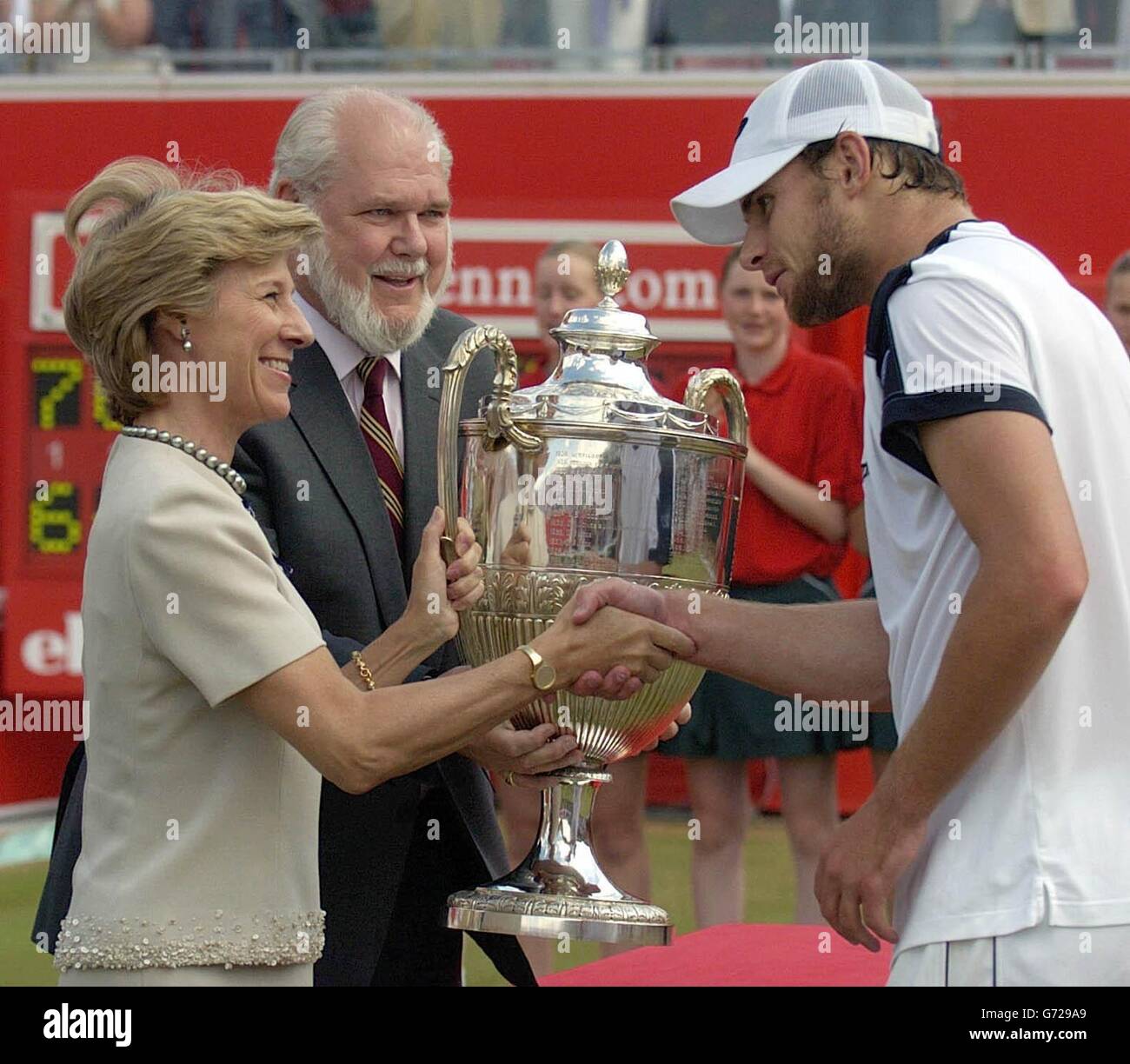 The Duchess of Gloucester presents the Queen's Cup to USA's Andy ...