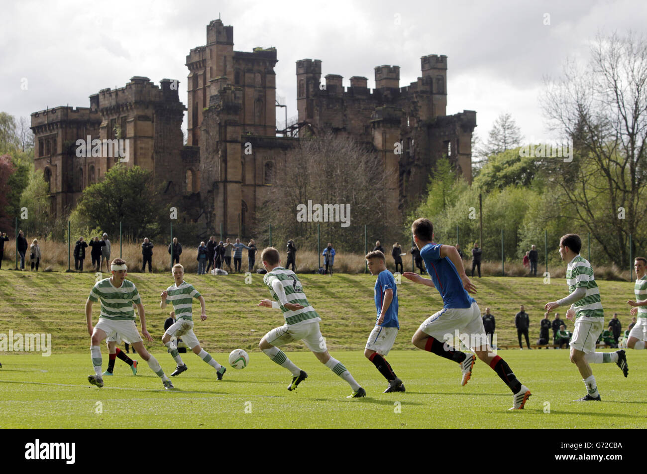 Soccer - SPFL Under-20 League - Rangers v Celtic - Lennoxtown. General view of the match action Stock Photo