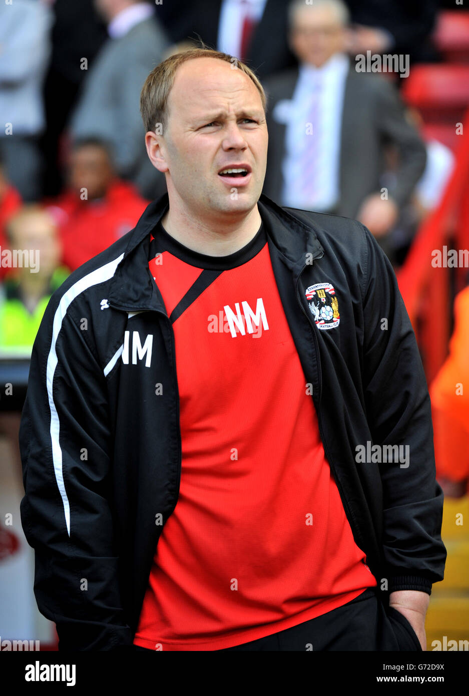 Coventry City assistant manager Neil McFarland during the game Stock Photo