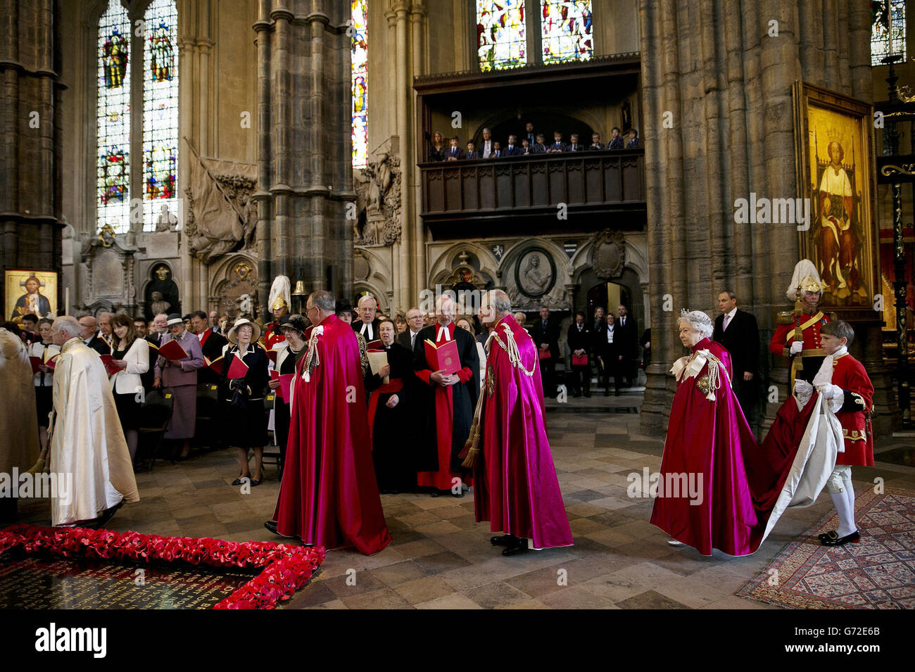 The Prince of Wales (centre) and Queen Elizabeth II, with Page of